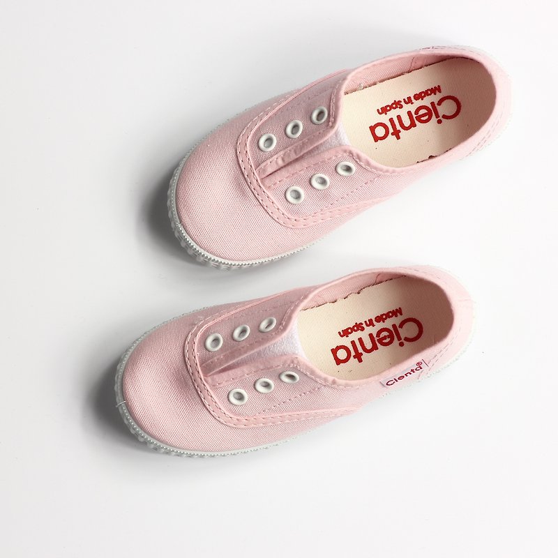 西班牙國民帆布鞋 CIENTA 55000 03粉紅色 幼童、小童尺寸 - 男/女童鞋 - 棉．麻 粉紅色