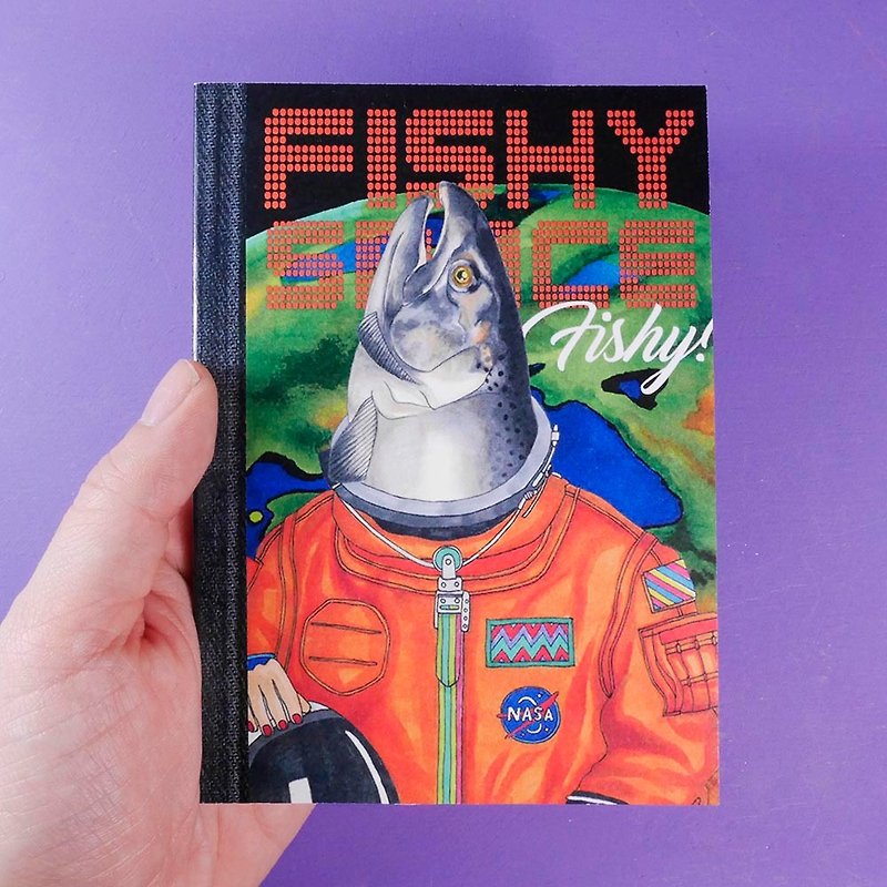 Fishy Space - Blissful Booklet - สมุดบันทึก/สมุดปฏิทิน - กระดาษ สีดำ