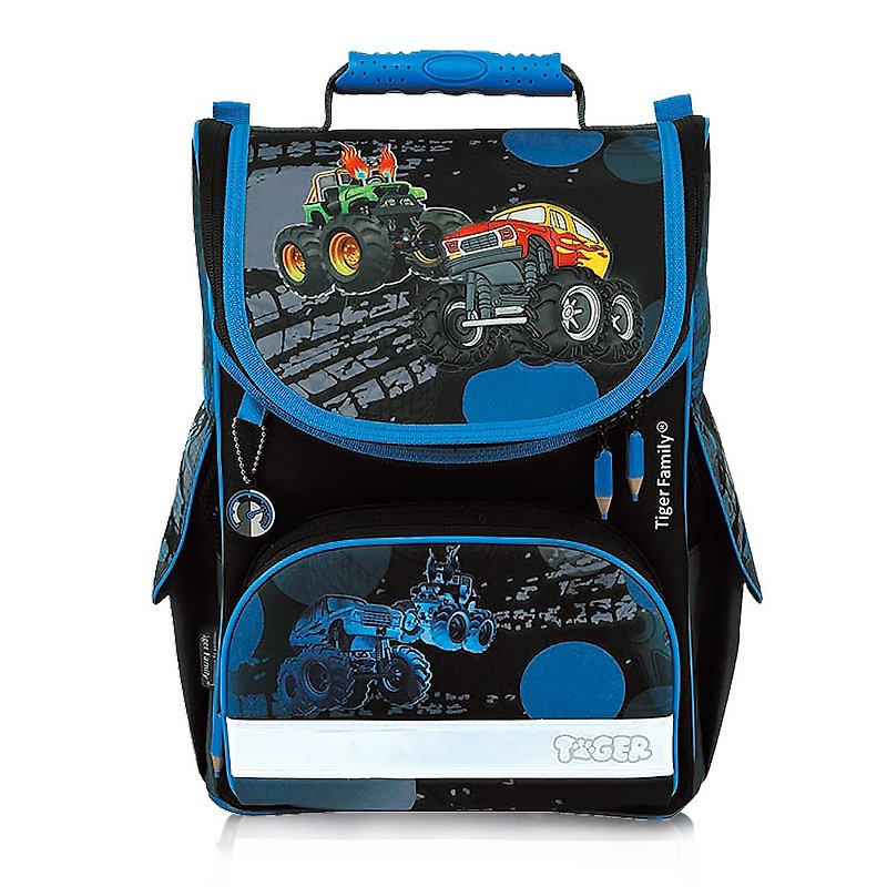 Tiger Family Aristocrat Ultra Lightweight Nursing Schoolbag + Stationery Bag + Pencil Box - Dark Jeep - Backpacks - Waterproof Material Black