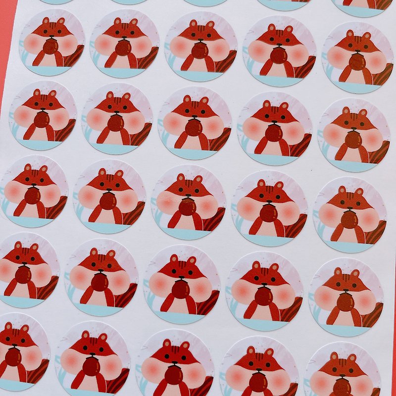 30 pieces of squirrel stickers - สติกเกอร์ - กระดาษ ขาว