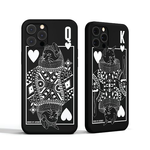 houseofavenues.design | HOA 原創設計手機殼 | Poker Cat情人節系列 | BLACK Q |