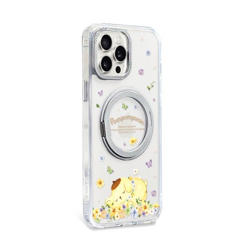 apbs 雅品仕 水晶彩鑽手機殼 三麗鷗iPhone 16/15/14/13/12 360旋轉磁吸立架手機殼-午覺布丁狗