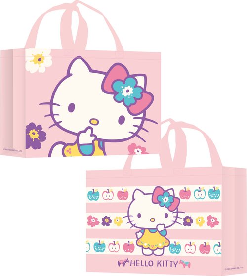 臺歐EUROTAI 【臺歐】Sanrio 三麗鷗 Hello Kitty 18L不織布購物袋 北歐風