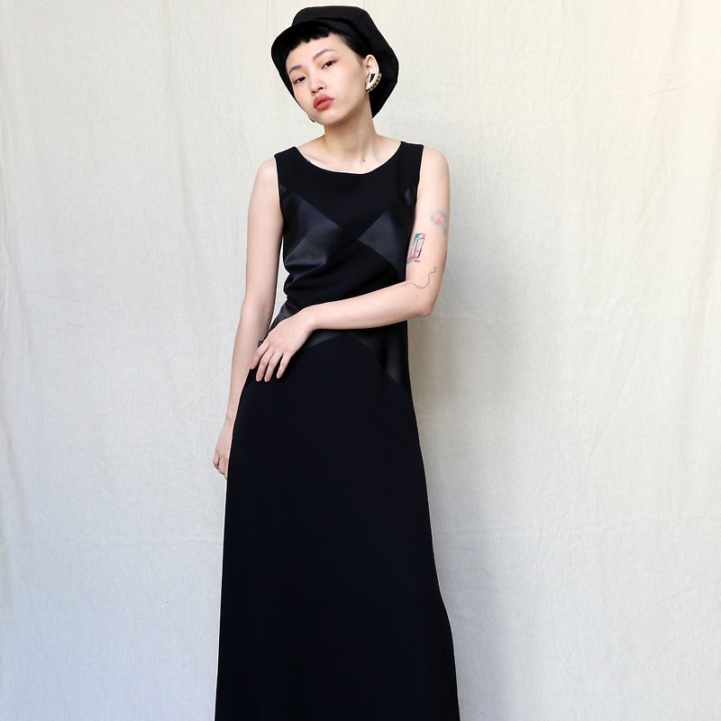 Pumpkin Vintage. Vintage black stitching elegant vest dress - One Piece Dresses - Other Materials Black