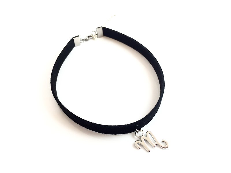 Scorpio - Constellation Necklace - Necklaces - Genuine Leather Black