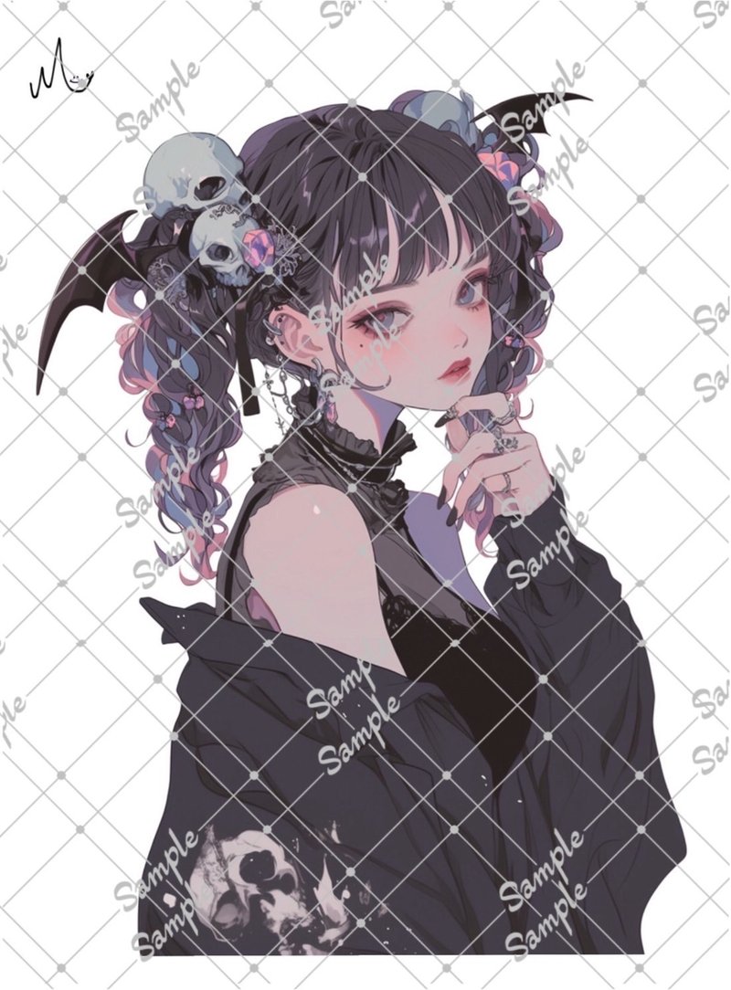 オリジナル人物ステッカー8月新作 - 貼紙 - 紙 