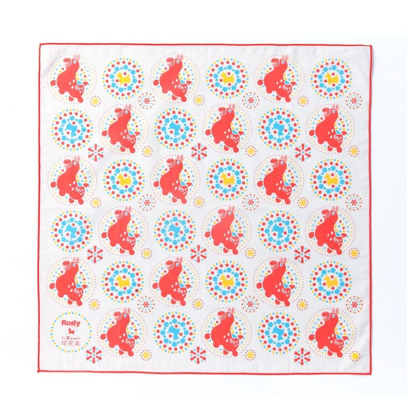 Printed xRody / cloth towel / Rody fireworks / tomato red - Other - Cotton & Hemp 