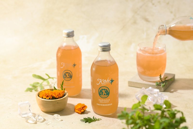 Organic Marigold Kombucha - Tea - Fresh Ingredients Multicolor