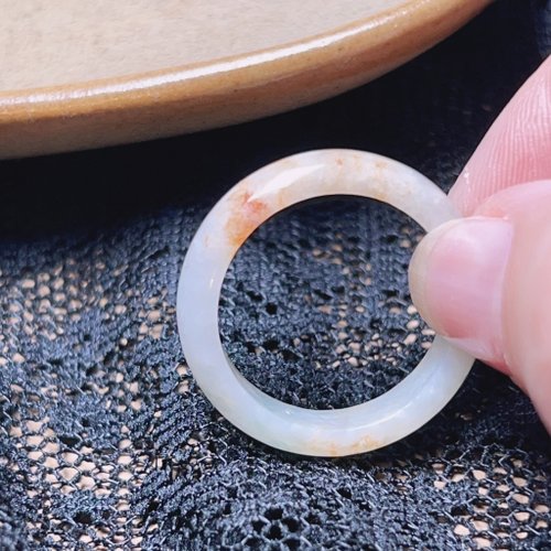 瓔珞珠寶盒 E.L.Jewelry Box 冰種飄紅翡翡翠戒指戒圈 | 國際16圍 | 天然緬甸玉翡翠A貨