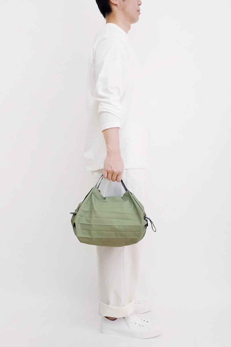 Foldable Tote S - MORI - กระเป๋าถือ - ไนลอน สีเขียว