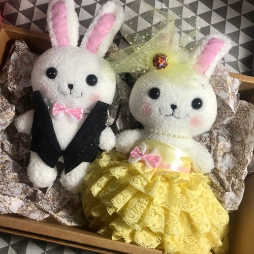 RABBIT LULU RABBIT LULU結婚兔 萊姆口味蛋糕蓬裙 安床娃娃 婚禮擺飾 車頭綵