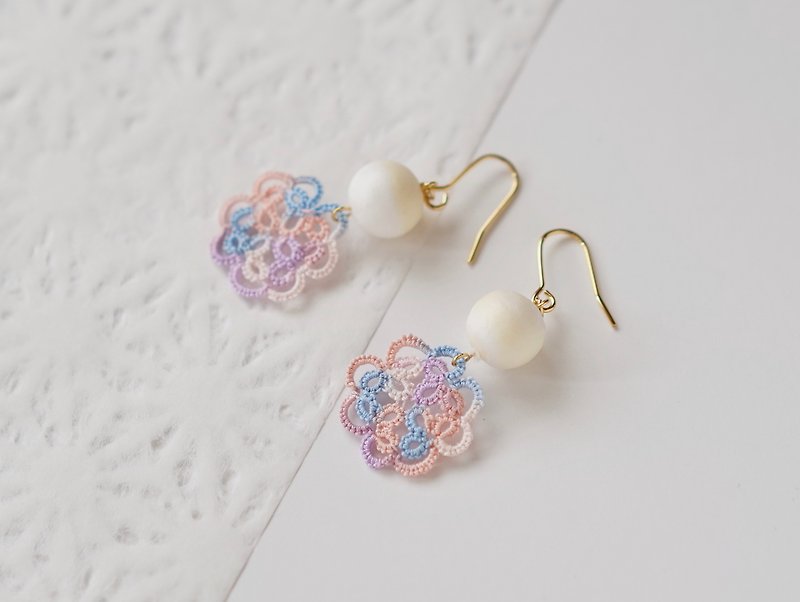 New spring color candy-colored earrings/pierced earrings - ต่างหู - ผ้าฝ้าย/ผ้าลินิน หลากหลายสี