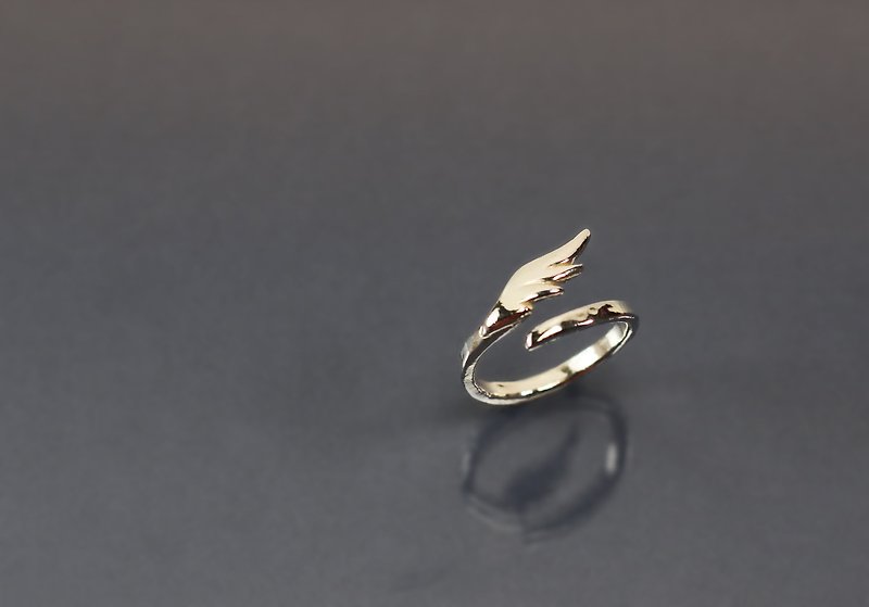 Image Series - Small Wing Opening 925 Silver - General Rings - Sterling Silver Orange