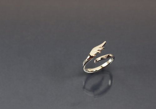 Maple jewelry design 圖像系列-小翅膀開口925銀戒