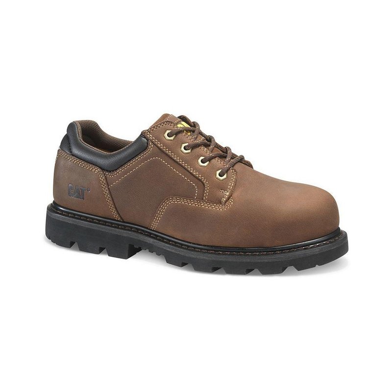 CAT RIDGEMONT 2.0 STEEL TOE work steel toe shoes for men - Brown - รองเท้าอ็อกฟอร์ดผู้ชาย - วัสดุอื่นๆ 