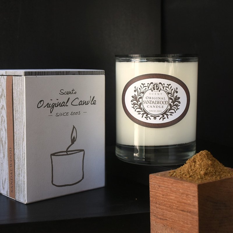 Classic and Timeless Tune│ Sandalwood Jingyuan Pure Plant Soy Wax Essential Oil Candle│ Nesting Path - Candles & Candle Holders - Wax White