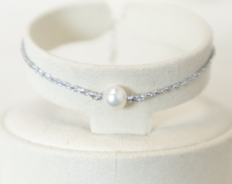 925 Sterling Silver Natural Pearl Lucky Bracelet-Pisces-Silver Gray J3 - Bracelets - Pearl Silver