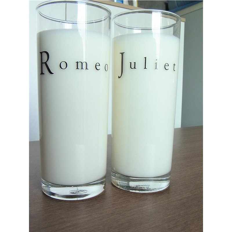 Romeo and Juliet Glass Set of 2 by Human Touch - Dining Tables & Desks - Glass Transparent