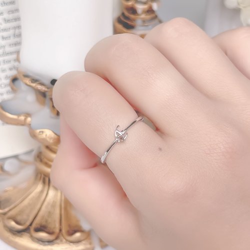 喜羊羊happy sheep jewelry 天然石925純銀英文字母戒指 E