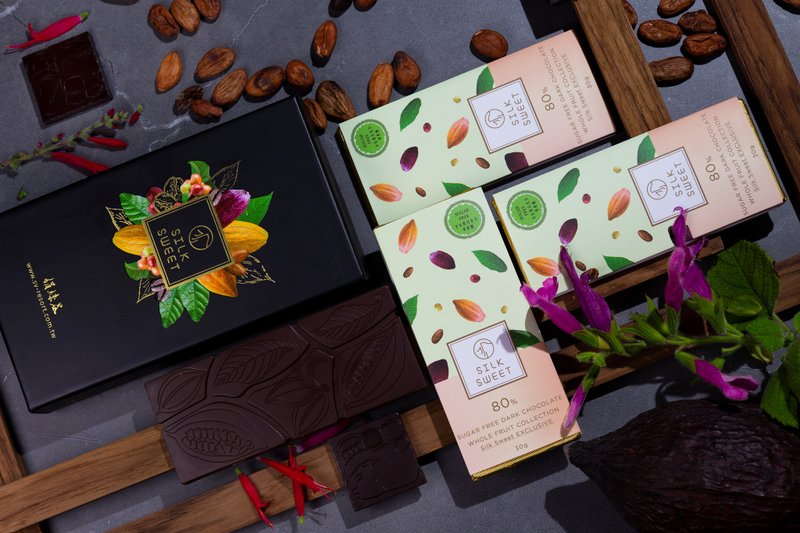 80% Wholehearted Premium Dark Chocolate (Zero Sugar) - ช็อกโกแลต - อาหารสด สีนำ้ตาล