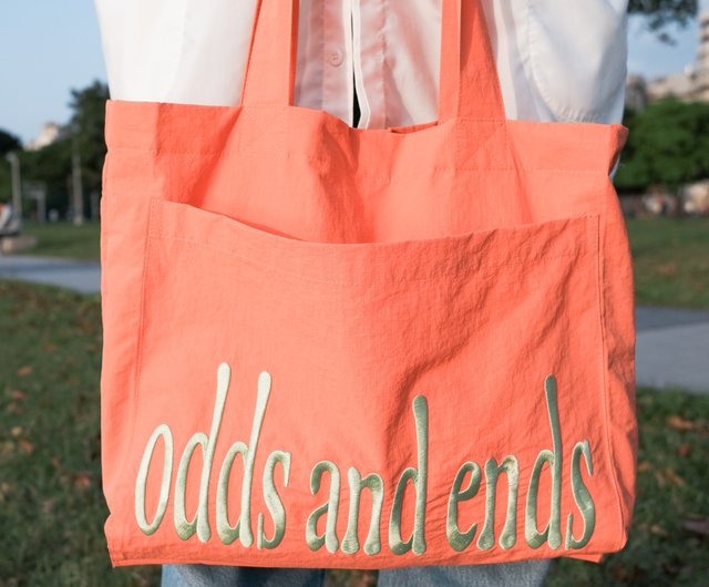 オレンジバック️No.1 撥水加工のコーラルオレンジのショッピングバッグ - ショップ no