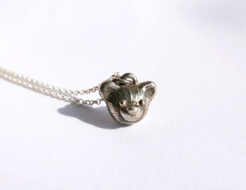 森林熊項鍊/silver925 - 項鍊 - 其他金屬 銀色