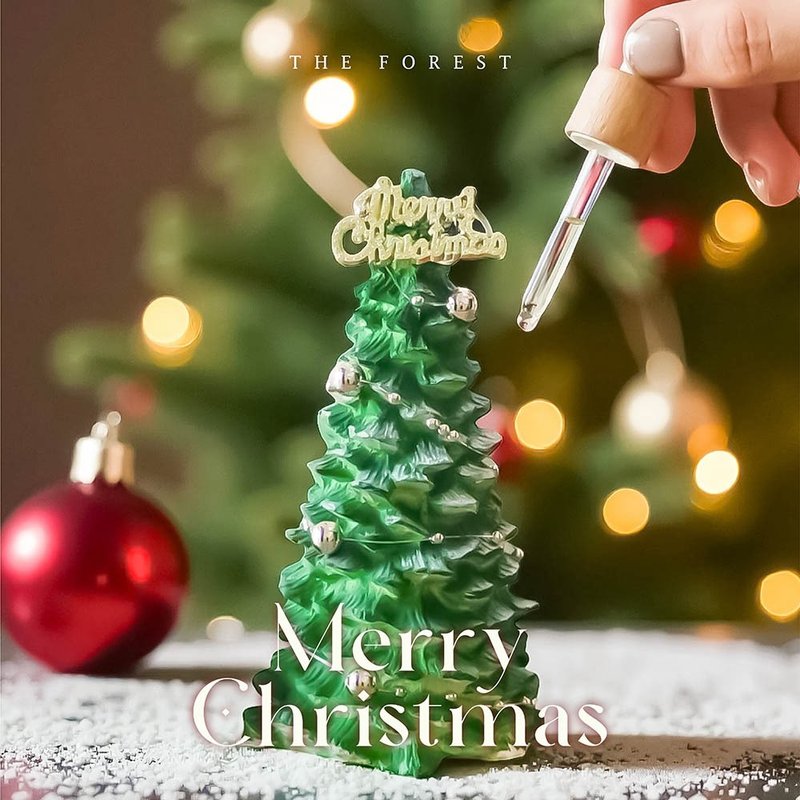 Happy Christmas 北歐森林經典聖誕樹擴香(贈送5ml香氛油) - 香氛/精油/擴香 - 植物．花 卡其色