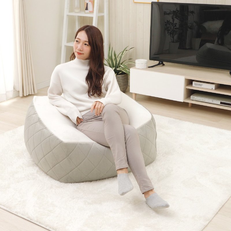 【CELLUTANE】A600 diamond pattern lazy sofa XL authorized for sale in Japan - เก้าอี้โซฟา - ผ้าฝ้าย/ผ้าลินิน สีเทา