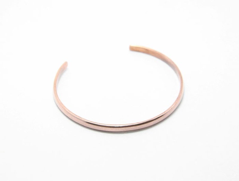 Ni.kou red copper semicircular bracelet - Bracelets - Other Metals 