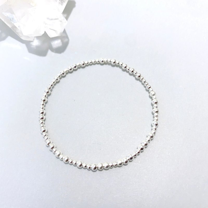 Ops Handmade Unique Simple Silver Design gift bracelet - สร้อยข้อมือ - เงิน สีเงิน