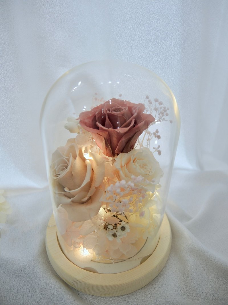 永生玫瑰花盅 永生花 不凋花 永生玫瑰 生日禮 情人節禮物 - 乾燥花/永生花 - 植物．花 粉紅色