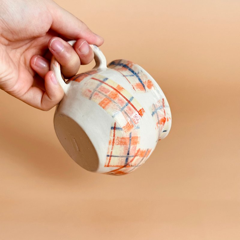 キラキラ colorful washi tape style mug - Other - Pottery 