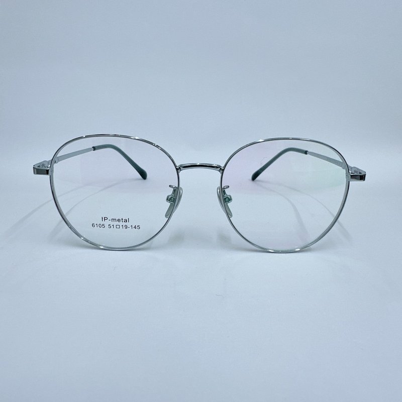 The highest grade UV420 blue light filter 0 degree glasses in the station│Alloy series youth invincible face repair round style 14 - Glasses & Frames - Other Metals Silver