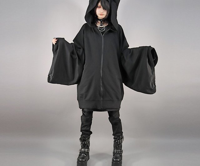 Cloak With Hood, Long Hooded Cape, Oversized Hoodie, Gothic