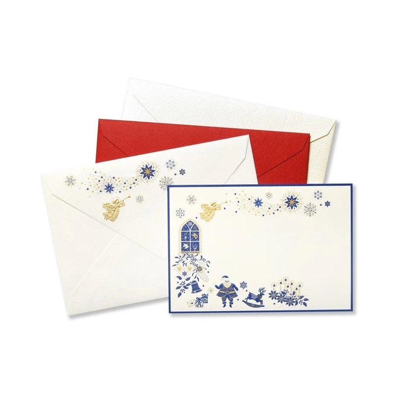 TO WISH YOU Blue/Message Card Set Christmas - Cards & Postcards - Paper 