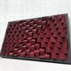 Acoustic Panel - 3D Wood Wall Art - Burgundy Artwork - Music Studio Decor
