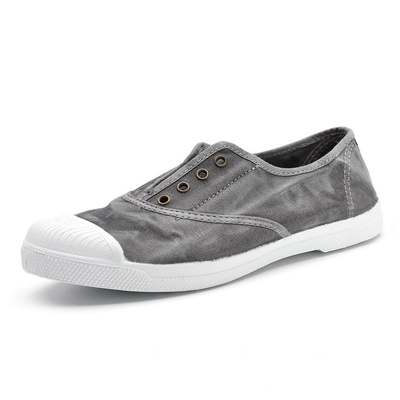 Spanish handmade canvas shoes / 102E four-hole classic style / women's style / 623 gray - Women's Casual Shoes - Cotton & Hemp Gray