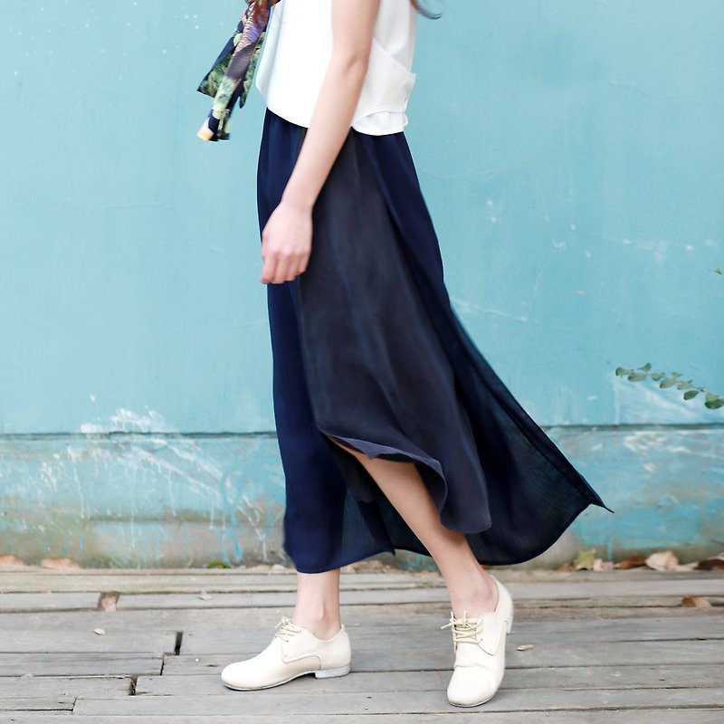 陳庭妮マルチチップのモザイクの女性モデルの夏のスカートの2016年オリジナルデザインの新しいスリムアート - スカート - その他の素材 ブルー