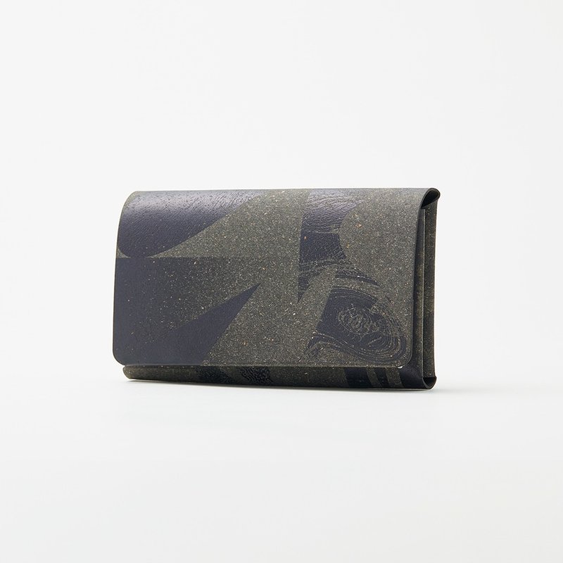 【STRiPESTONE_#K-01】Business card-holder  Up to 60 cards - Other - Genuine Leather Gray