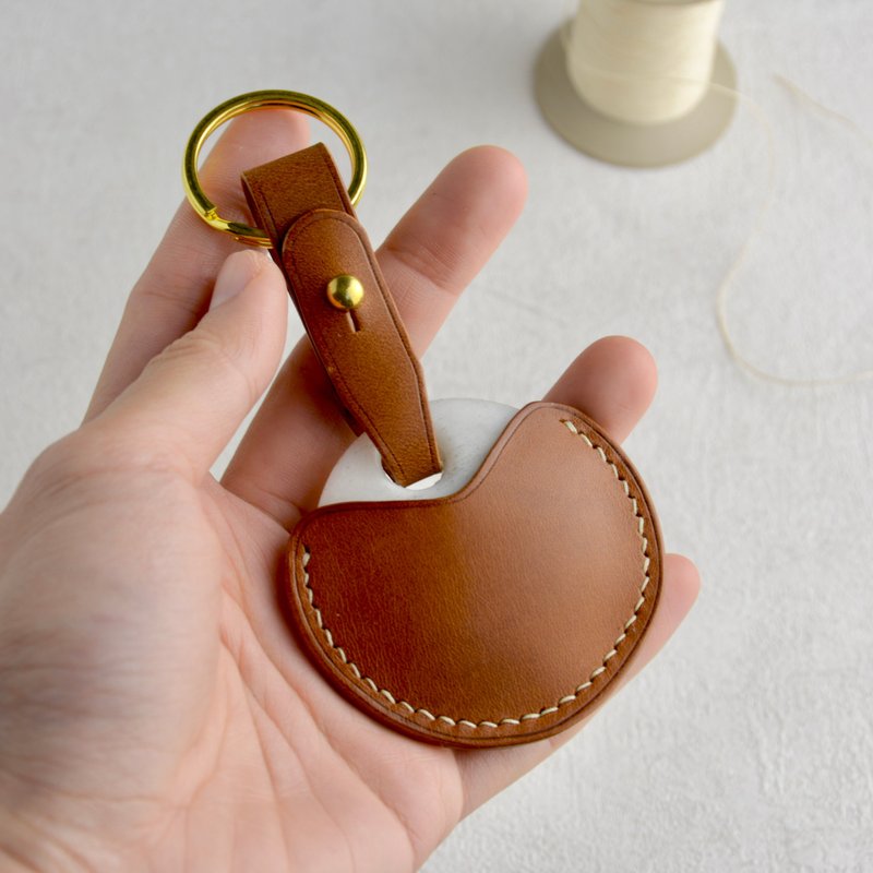 gogoro key holster key ring Italian vegetable tanned leather multicolor can be purchased with customized lettering - Keychains - Genuine Leather Multicolor