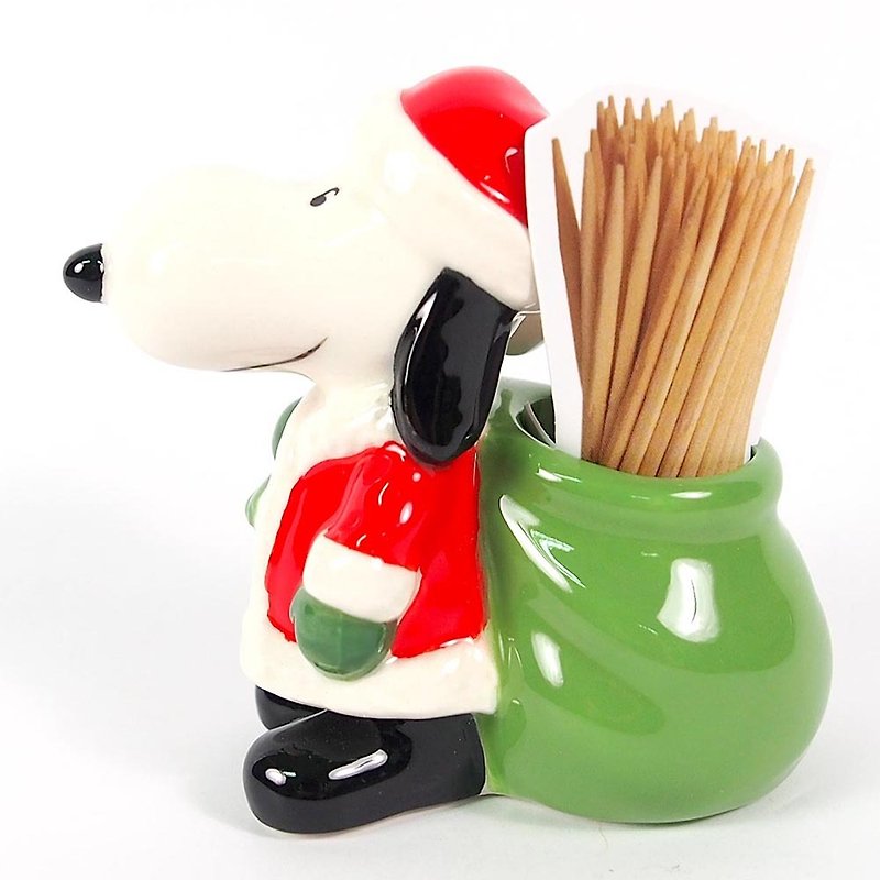 Snoopy Santa sign pail [Hallmark-Peanuts ™ Sioux gift Christmas series] - Items for Display - Paper Red