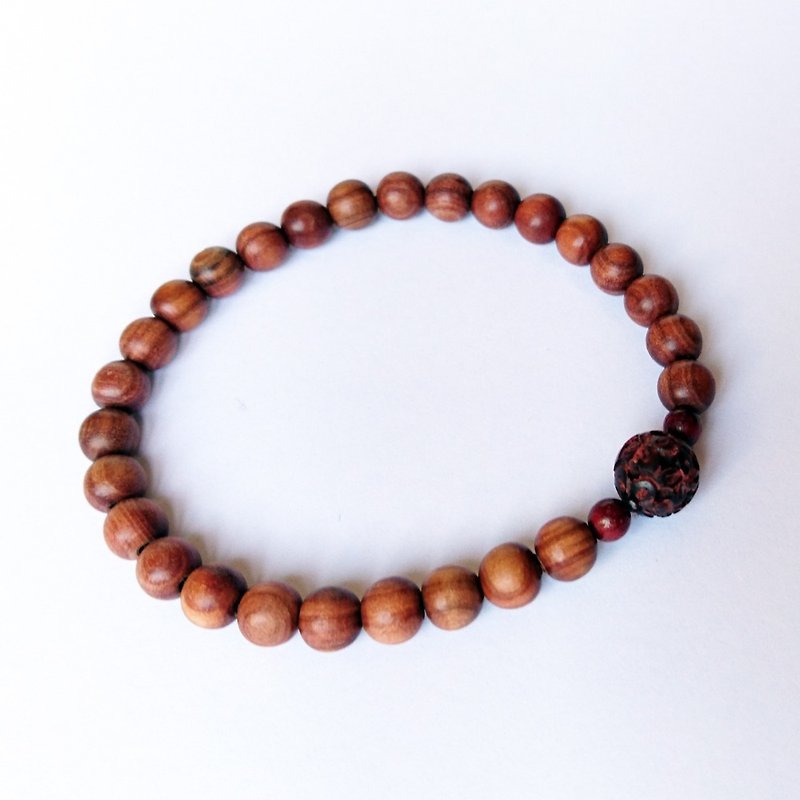 Natural sandalwood bracelets - reddish paragraph - Bracelets - Wood Brown