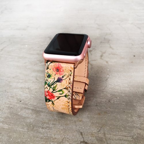 RuslieStraps Apple Watch Band 38mm 42mm, HandStitched Handmade, Series 3