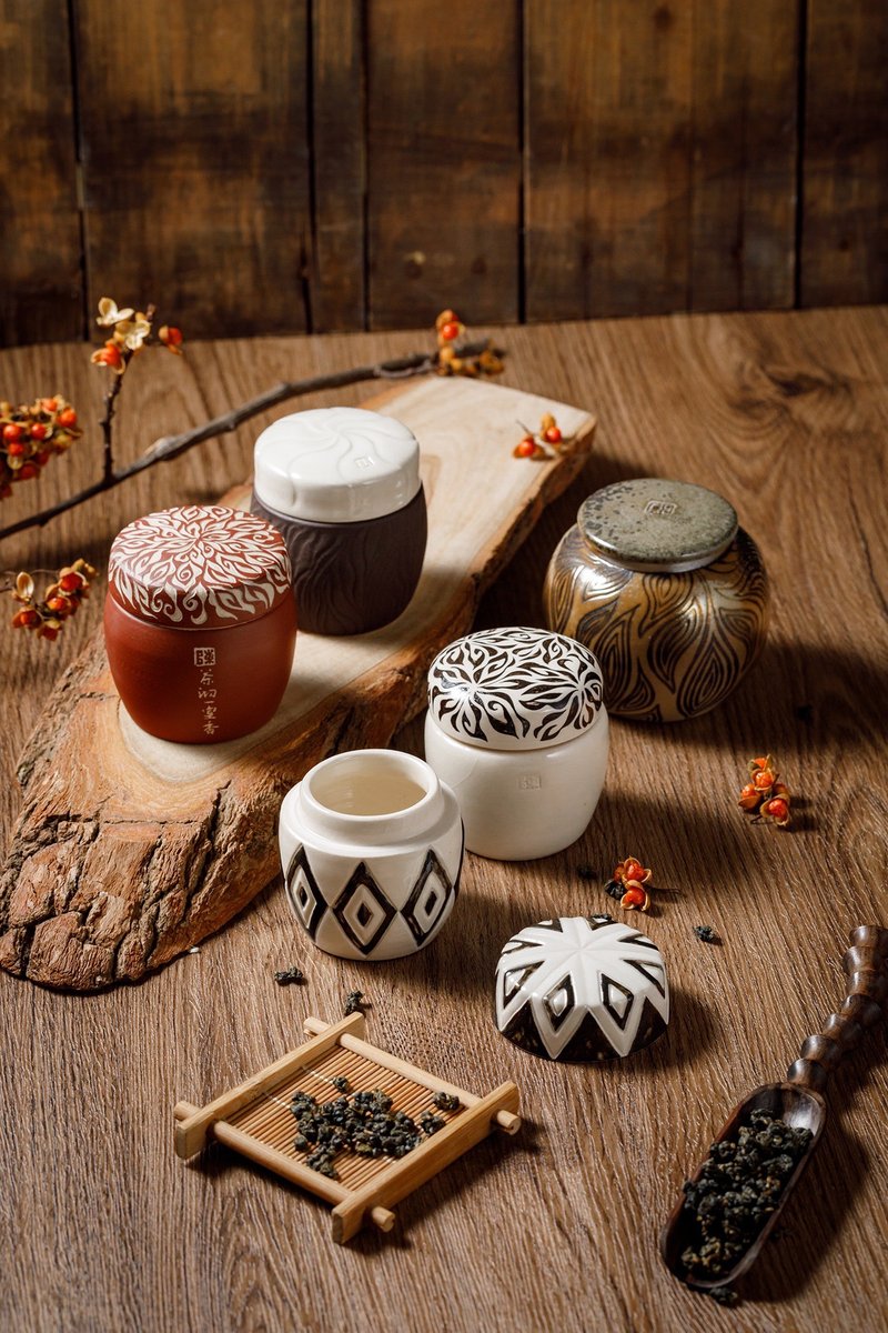台灣文化茶罐 - 茶壺/茶杯/茶具 - 陶 