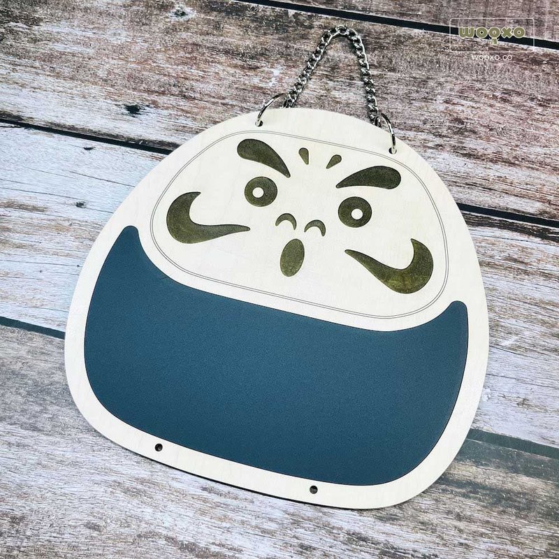 WOOXO 達摩福神 日本福神 造型黑板 露營黑板 露營門牌 彩繪 - 露營用品 - 木頭 卡其色