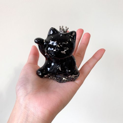 水晶招き猫 水晶招き猫 Lサイズ｜天然石飾り｜お年玉ギフト お年玉飾り