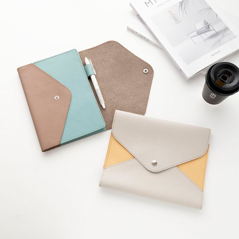 A5 Notebook Cover [Shrink Leather] Genuine Leather Notebook Cover Bicolor Mother's Day GS04K - ปกหนังสือ - หนังแท้ สีนำ้ตาล