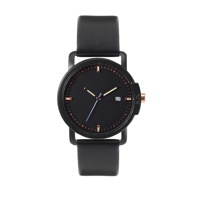 Minimal Watches : Ocean Project - Ocean 04-(Black) - นาฬิกาผู้หญิง - หนังแท้ สีดำ