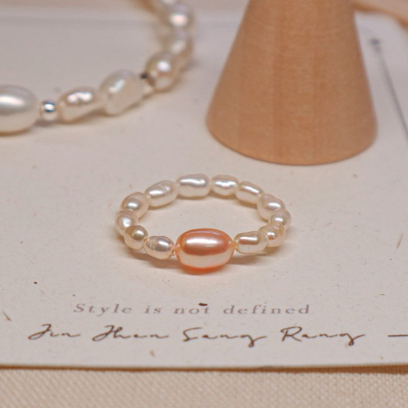 [Moonlight Lover] Natural Pearl Ring x French Grace I Original Design I - แหวนทั่วไป - ไข่มุก 