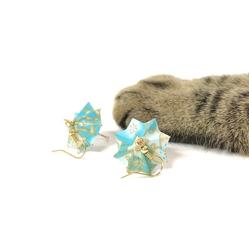 [SGS inspection passed] Japanese Origami Series Earrings - Small Umbrella (Limited Color) - ต่างหู - กระดาษ หลากหลายสี